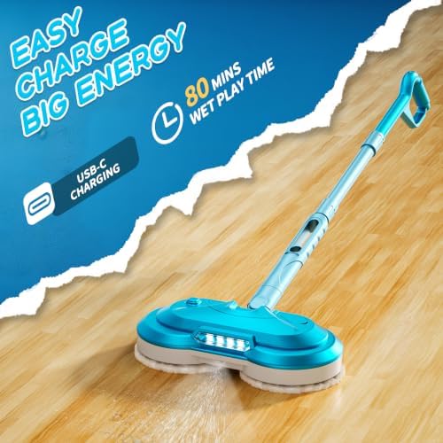 BLAXTEM Electric Mop Toy, Rechargeable W/ Water Sprayer - Image 3