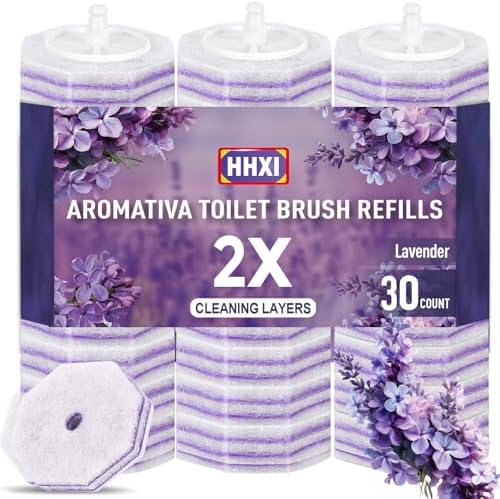 30Ct Aromative Toilet Brush Refills, Double-Layer Cleaning Pads Added, by Unknown