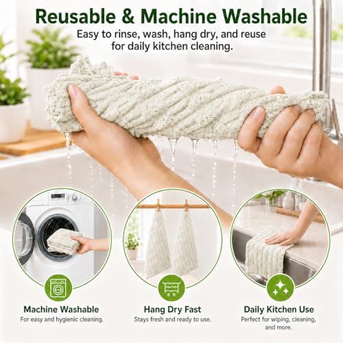 kimteny Microfiber Dish Cloths for Washing Dishes 24 Pack - Image 5