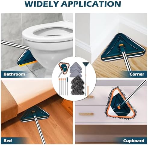 Wall Cleaner Mop with Long Handle, 360° Rotatable Wall Mop, 85“ Baseboard - Image 4