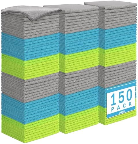 AIDEA Microfiber Cleaning Cloth-150PK, Microfiber Towels by AIDEAHOME