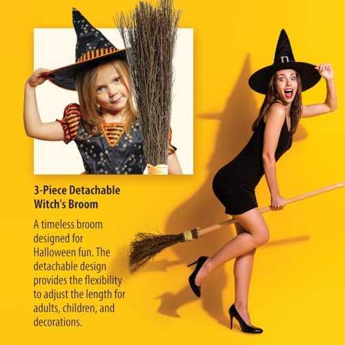 Kangaroo 40" Bamboo Witch Broom Prop - Image 6