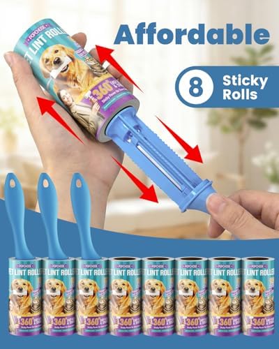 POPCHOSE Lint Roller for Pet Hair Extra Sticky, 720 Sheets - Image 6