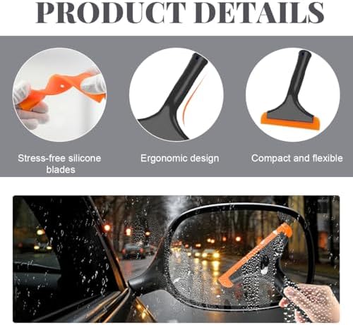 Wevdn Small Silicone Window Squeegee, Car Windshield Silicone Squeegee - Image 3