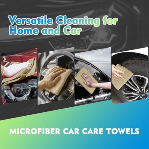 HOMEXCEL Brown Microfiber Cleaning Cloth 20 Pack 11.5 x 11.5 inch Microfiber - Image 4