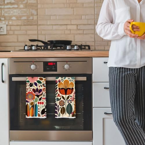 Boho Floral Kitchen Towels Set - Image 4