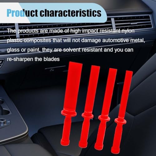 4PCS Plastic Chisel Scraper Set, Non-Marring Plastic Scraper Tools, Safe Chisel - Image 3