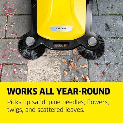 KÄRCHER Walk-Behind Outdoor Push Sweeper S 6 Twin, 10 Gallon Capacity - Image 5