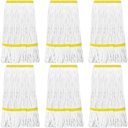 Eccliy 6 Pack Mop Heads Replacement 18 Oz Loop End by Eccliy