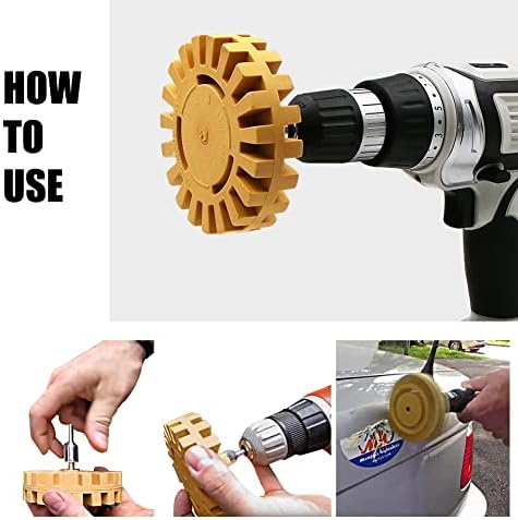 12Pcs Decal Adhesive Remover Set, 4-Inch Eraser Wheel - Image 3