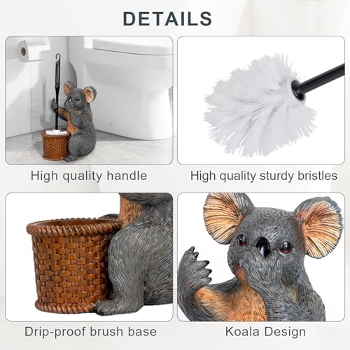 Whimsical Koala Toilet Brush Holder Set - Image 5