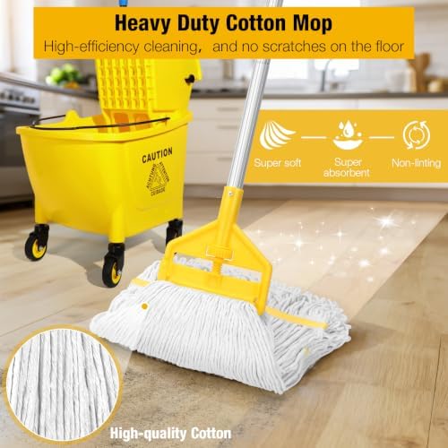 35Qt Commercial Mop Bucket - Image 5
