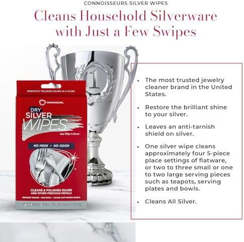 Connoisseurs - Silver Cleaner Wipes - 10 Pack - Image 2