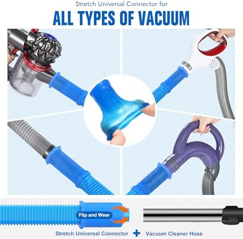 Sealegend Dryer Vent Cleaner Kit, Universal Vacuum Hose Attachment Blue - Image 4