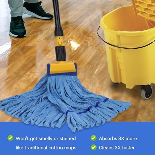 Heavy Duty Commercial Mop Head Replacement Microfiber Tube Mop Heads - Image 2