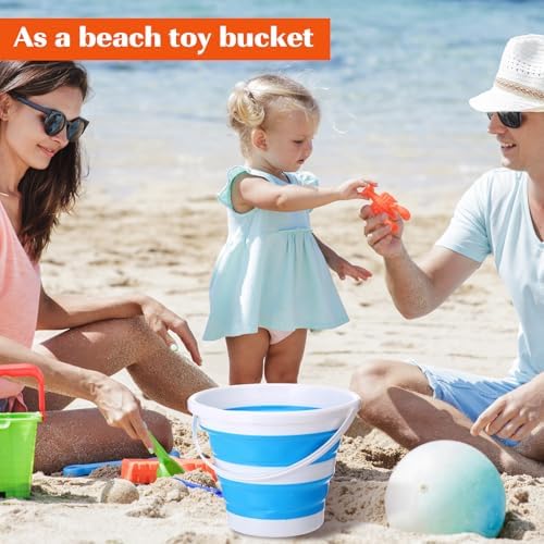 Pickmesh 4 Pack Collapsible Plastic Bucket, 2.6 Gallon - Image 3
