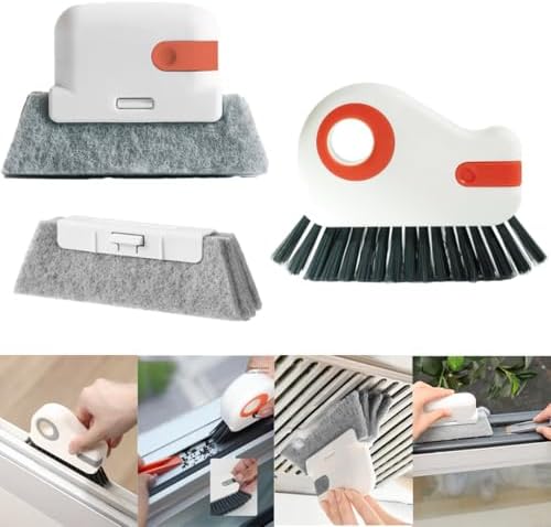 3pce 2in1 Sliding Door Track Cleaning Brush Window Track and Sliding Doors by Unknown
