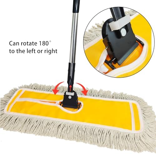 67 Inch Thickened Stainless Steel Dust Mop Handle, Commercial Grade Heavy Duty - Image 4