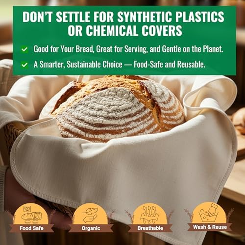 WHITEWRAP Flour Sack Towels for Bread Dough Proofing – Unbleached, Thick - Image 4