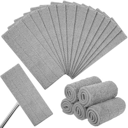 20 Pack 13 * 4.9" Generic Mop Pads Mop Head Refill Washable Wet/Dry Mops Flat by Unknown
