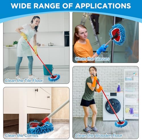 Baderke 3 Pack Chenille Duster Replacement Mop Heads Refills - Image 5
