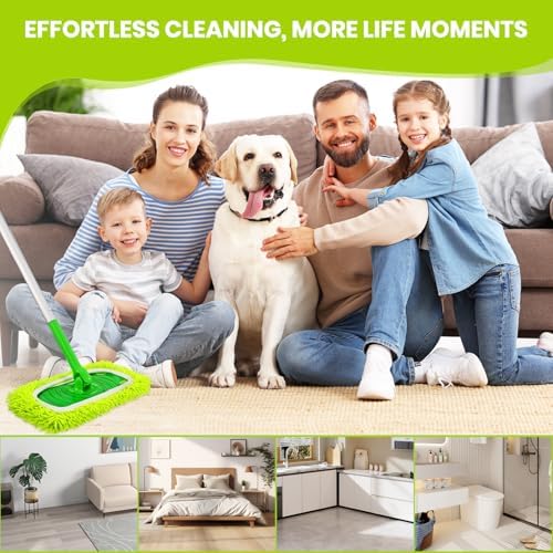 8 Pack Chenille Mop Refill Pads, Reusable Microfiber Mop Pads - Image 7