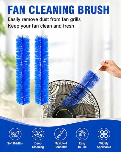 2 Pcs Fan Cleaning Brush, Bendable Micorfiber Crevice Duster Cleaner - Image 2