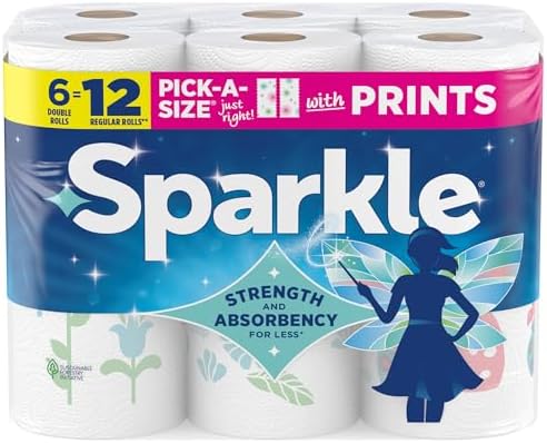 Sparkle Paper Towels, Spirited Prints, Pick-a-Size, 110 Sheets by Sparkle%C2%AE