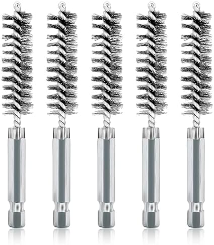 5Pcs 1/2" Stainless Steel Wire Bore Brush by ASNOMY