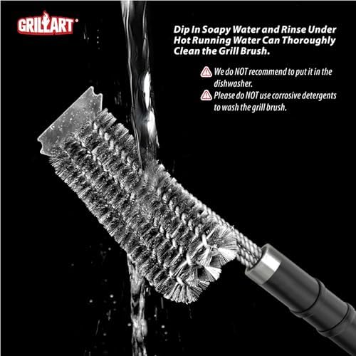GRILLART Grill Brush and Universal Fit Scrapers - Image 6