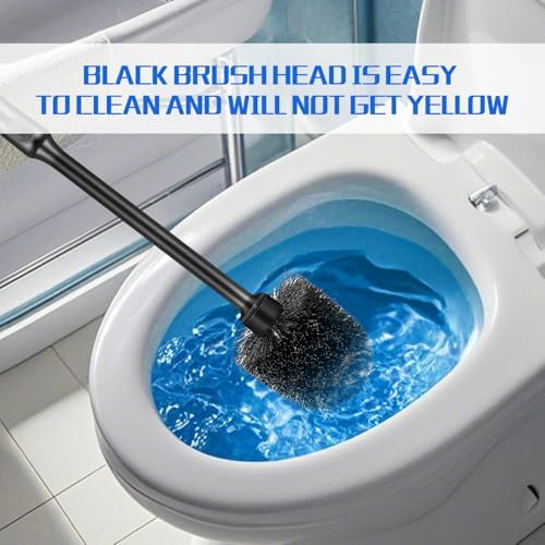 Black Toilet Brush and Holder Set - Image 5