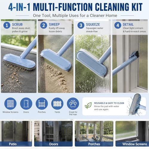 2026 New Window Screen Cleaning Brush, 4-in-1 Multi-Functional Cleaning Tool - Image 5