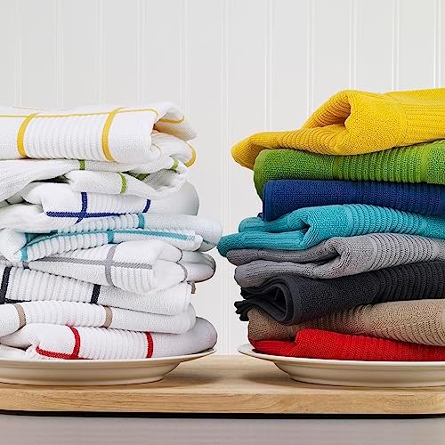 T-Fal Solid & Checked Parquet Kitchen Towels: Highly Absorbent, Super Soft Long - Image 7
