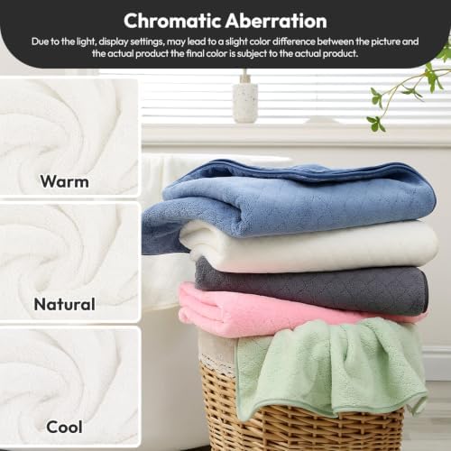 JML Bath Towels with Hanging Loop, 2 Pack, 27x55 in, Microfiber - Image 7