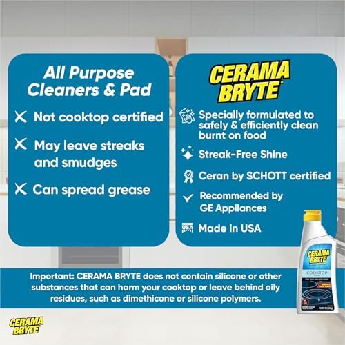 Cerama Bryte Cooktop Cleaning Kit, 10 oz Bottle, Tool & 3 Pads - Image 3