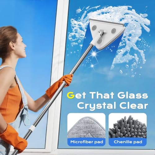 Wall Cleaner Mop with Long Handle, 75-Inch Wall Duster and Baseboard Cleaner - Image 4