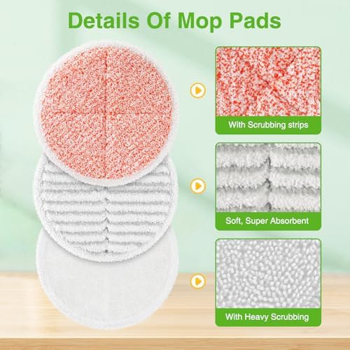 12 Pack Mop Pads Replacement for Bissell Spinwave 2124 Hard Floor Spin Mop - Image 6