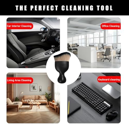Dickno Car Interior Dust Brush, Soft Scratch Free Auto Detailing Brushes - Image 6