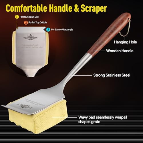 Bristle-Free Steam Cleaning Grill Brush — Features an Extended Luxurious - Image 5