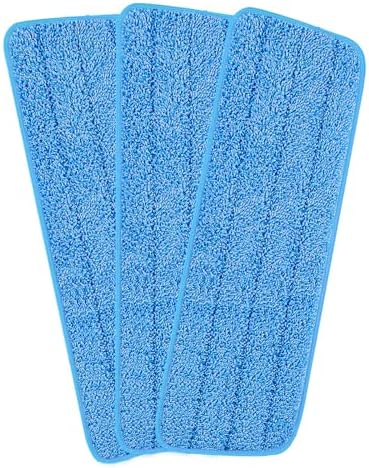 3 Pack 16.5 inch Reusable Mop Pads Microfiber Spray Mop Replacement Heads by H-Gamely