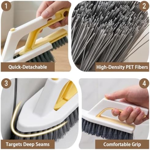 Heavy-Duty Scrub Brush & 2-in-1 Grout Cleaner Brush-2pcs - Image 2