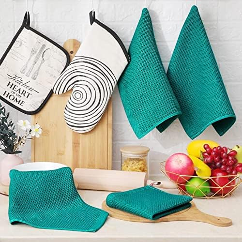 Homaxy 100% Cotton Waffle Weave Kitchen Dish Cloths 18-Pack - Image 6