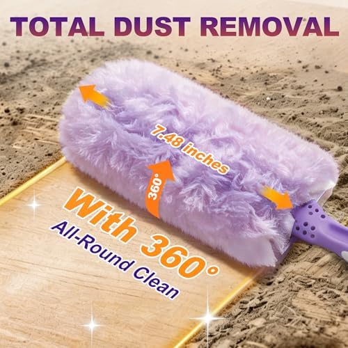 JOYMOOP Scented Telescopic Duster kit, 3FT Extendable Handle + 24 Purple Refills - Image 5