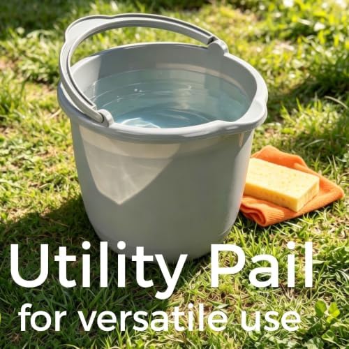 10-Quart Plastic Bucket with Rotating Handle and Pour Spout - Image 5
