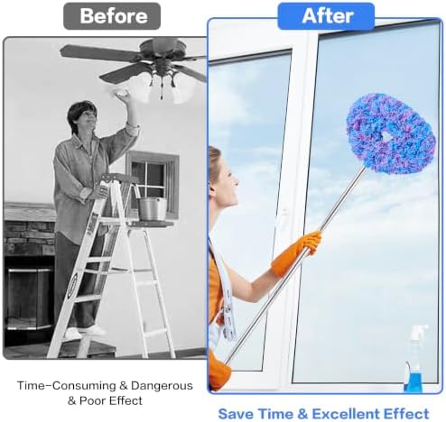 Ceiling Fan Cleaner Duster Reusable Microfiber Ceiling Fan Blade Cleaner - Image 4