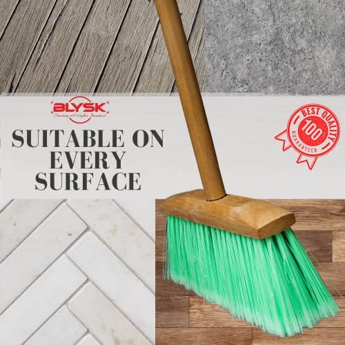 Indoor/Outdoor Wooden Broom, Soft Bristles - Image 2