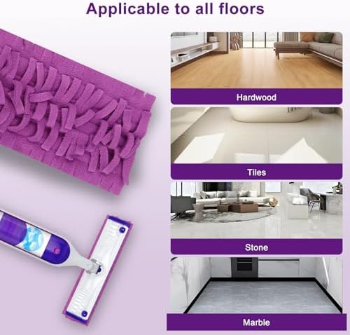 12Pack Mop Pads Refills for Swiffer Power Mop Washable & Reusable - Image 7