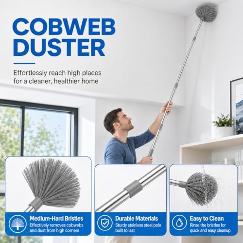 Ceiling Fan Cleaner Duster Kit 72 Inch Ceiling Fan Duster Extension Pole - Image 4
