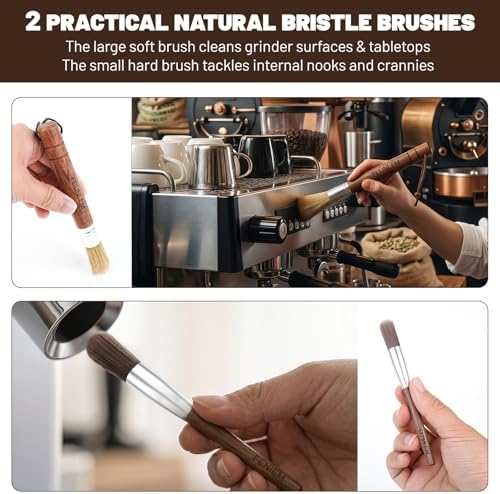 Coffee Grinder Cleaning Kit, Espresso Machine Brush Set - Image 4