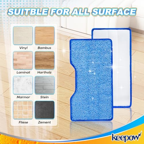 KEEPOW Reusable Mop Pads Refills Replacement Compatible - Image 5